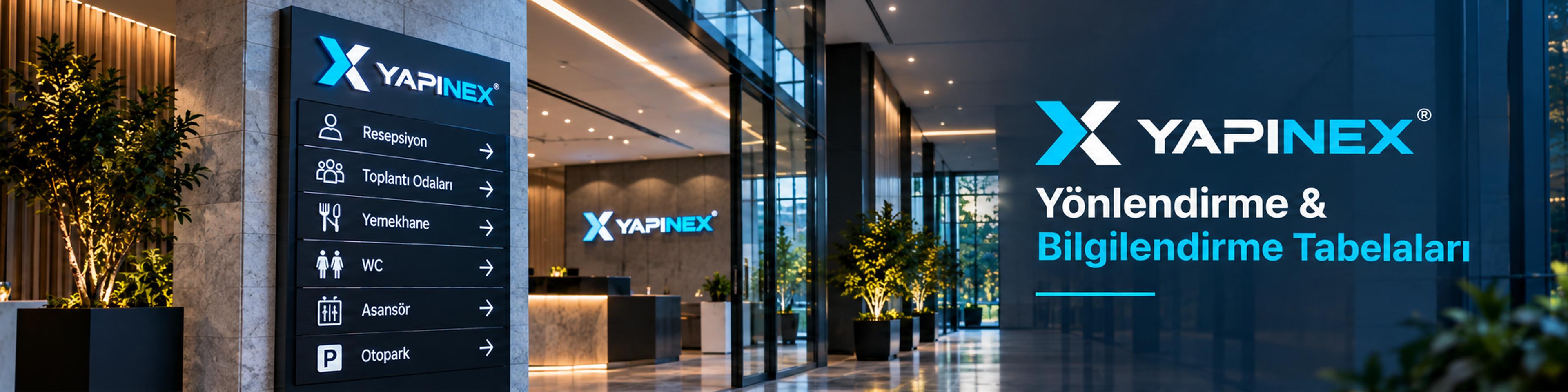 Yönlendirme & Bilgilendirme Tabelaları ve YAPINEX marka alanı