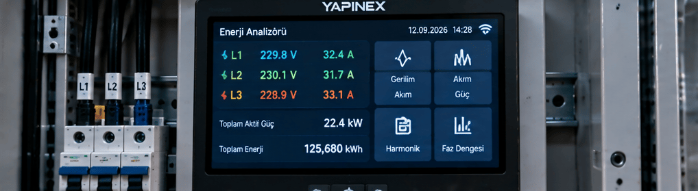 Elektrik panosunda enerji analizörü