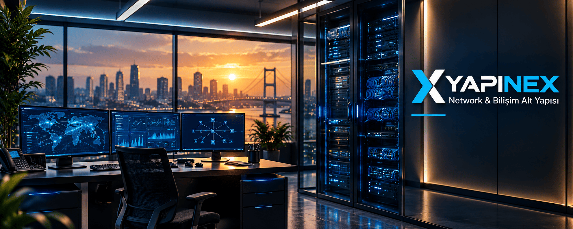 Network ekipmanları ve YAPINEX Network ve Bilişim Alt Yapısı marka alanı
