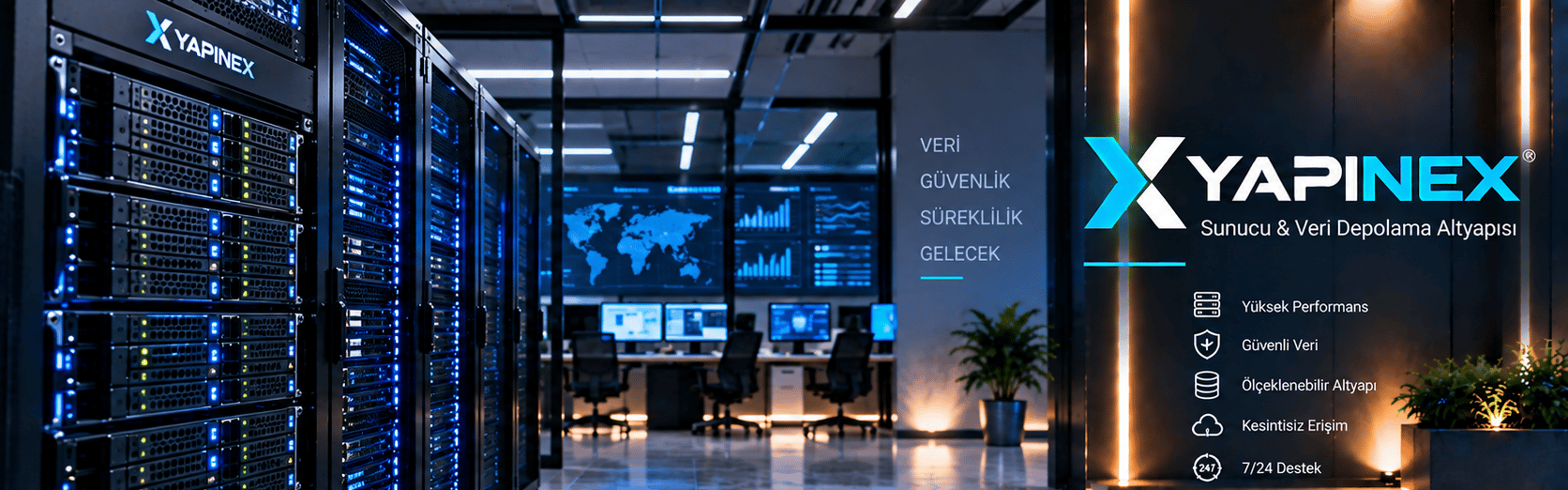 YAPINEX Sunucu & Veri Depolama Altyapısı uygulama ve marka alanı