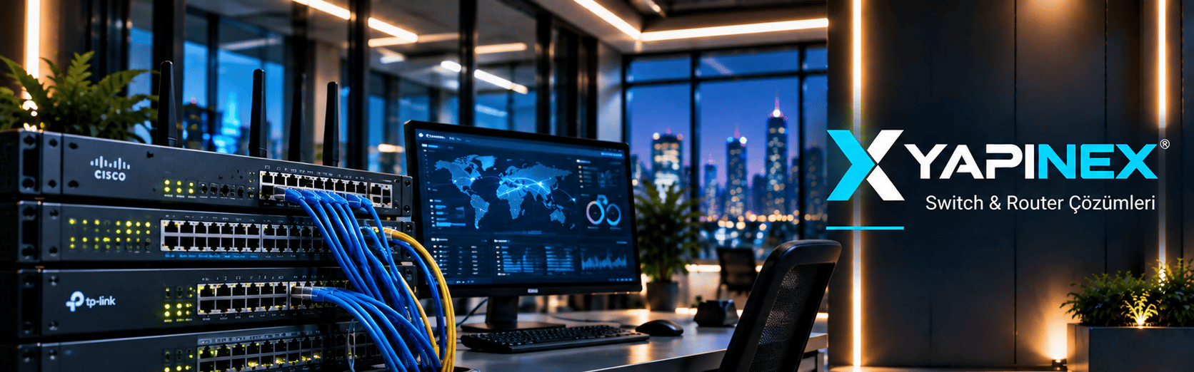 YAPINEX Switch & Router Çözümleri uygulama ve marka alanı